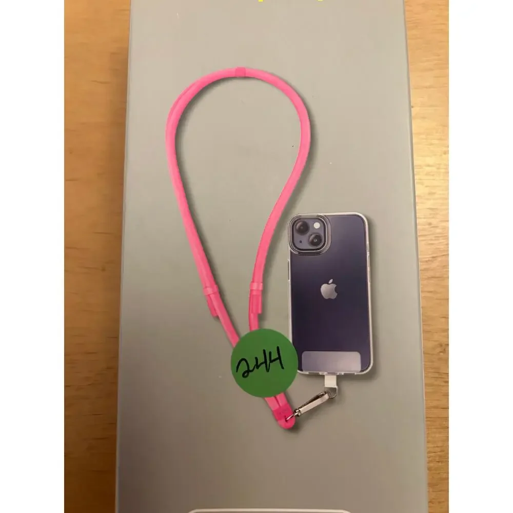 New heyday™ Cell Phone Crossbody Strap Universal Card Hot Pink Slim Faux Leather